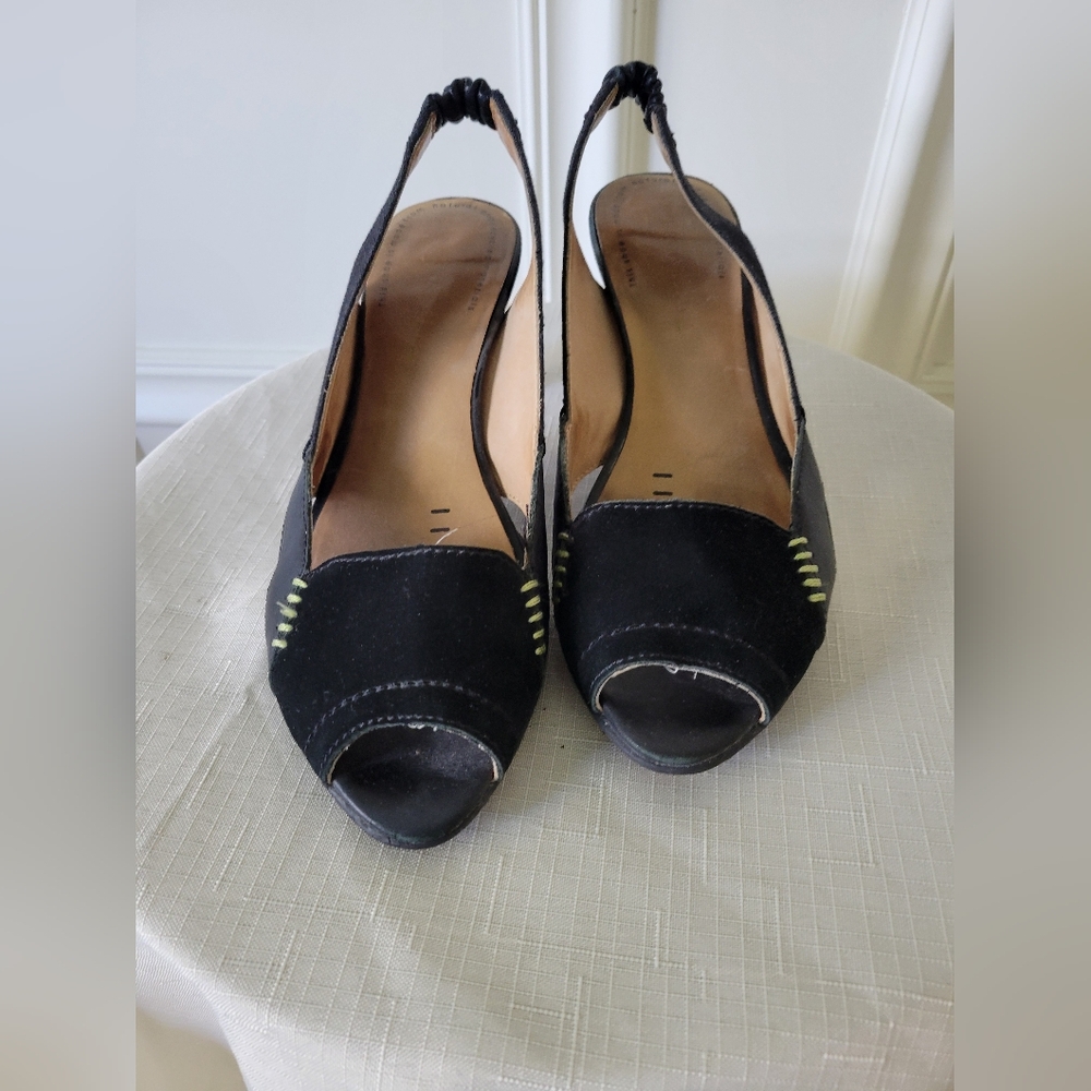 Terra Plana, Size 38, Black, Suede and Canvas Material